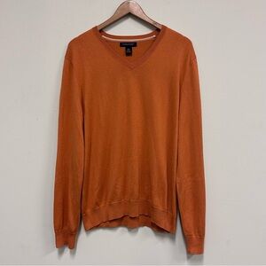Banana Republic Men's Silk Cotton Cashmere V-Neck Sweater in Orange